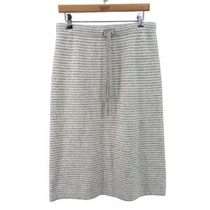 J.Crew Sweater Pencil Skirt Gray/White Style #BC919 Women's M Pull On Striped